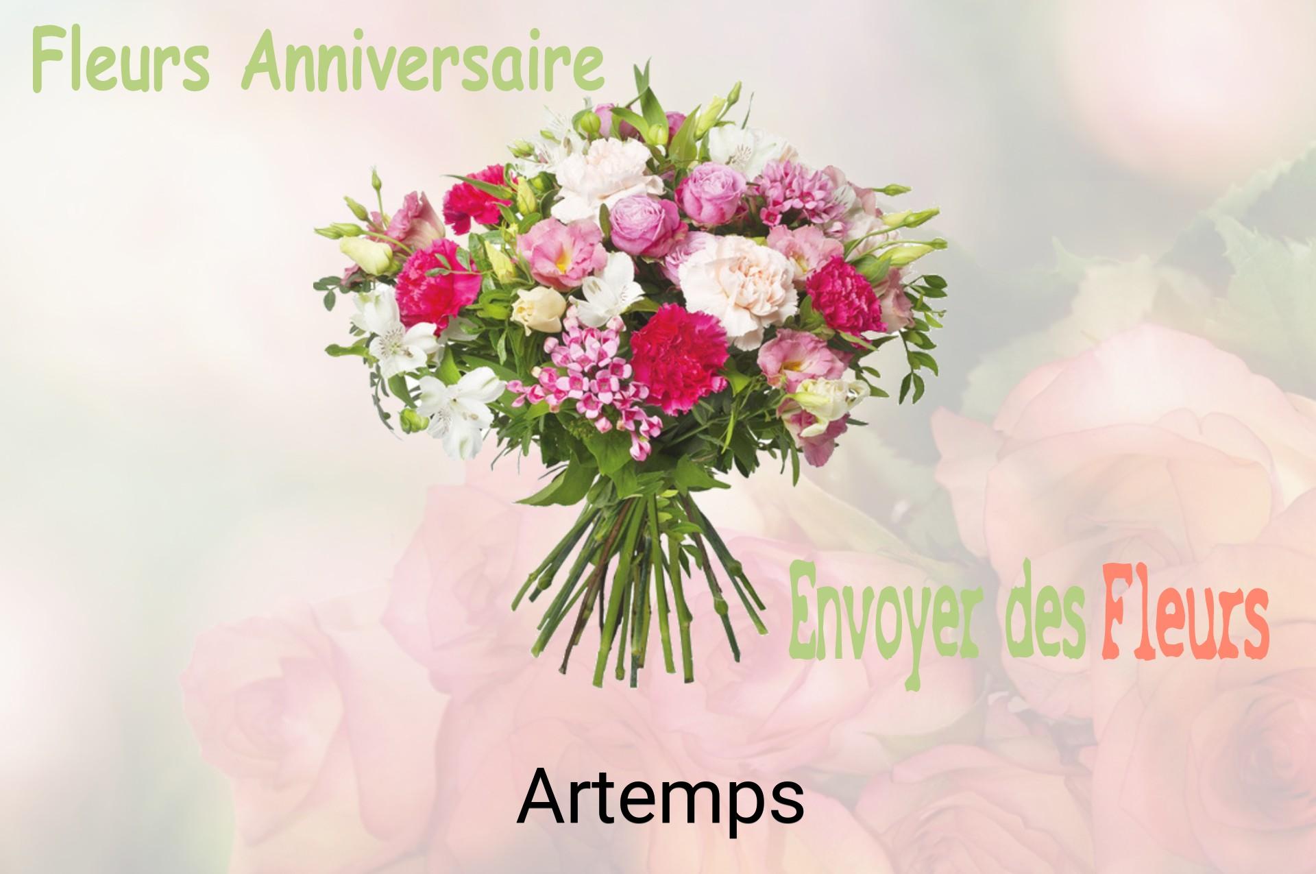 Bouquet de fleurs d’anniversaire livré à Artemps
